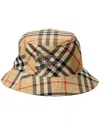 Burberry Vintage Check Bucket Hat In Brown