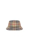 BURBERRY VINTAGE CHECK BUCKET HAT IN COTTON