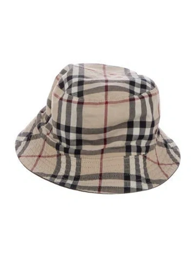 Pre-owned Burberry Vintage Check Bucket Hat In Neutral
