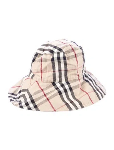 Pre-owned Burberry Vintage Check Bucket Hat In Neutrals