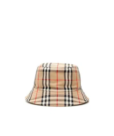 Burberry Vintage Checked Bucket Hat In Brown