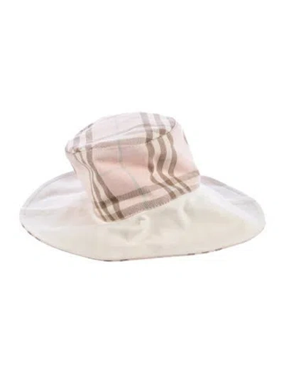 Pre-owned Burberry Vintage Check Bucket Hat In Pink