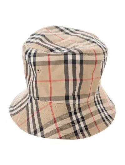 Pre-owned Burberry Vintage Check Bucket Hat W/tags In Neutrals