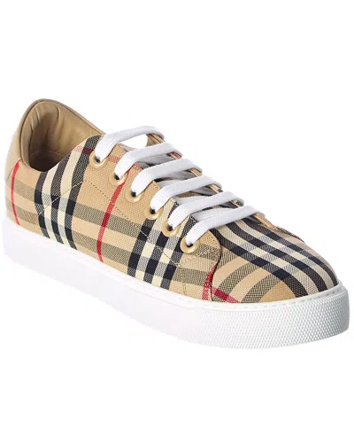 Burberry New Albridge Check Low-top Sneakers In Multi
