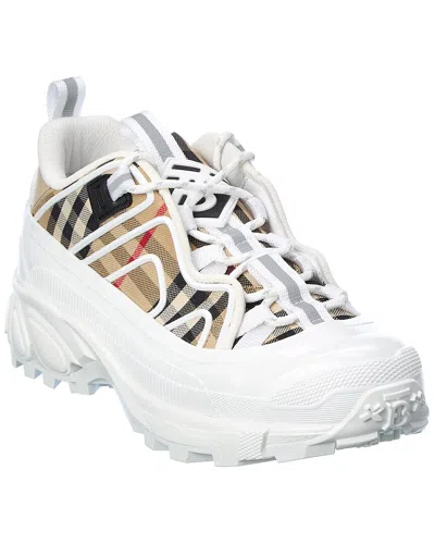 Burberry Vintage Check Canvas Sneaker In White
