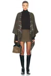 Burberry Check-pattern Reversible Wool Cape In Loch