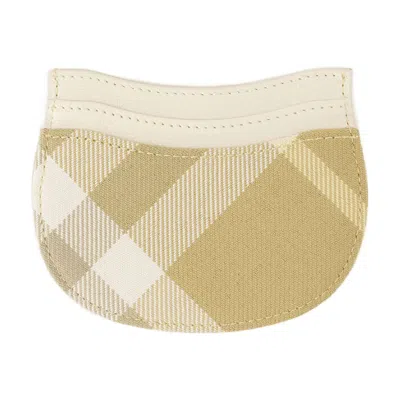 Burberry Vintage Check Card Case In Beige