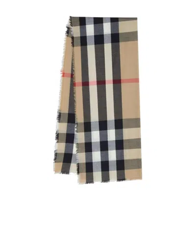 Burberry Vintage Check Cashmere Scarf In Brown