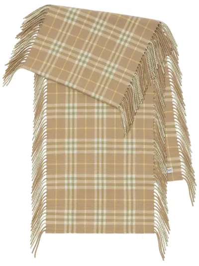 Burberry Vintage Check Cashmere Scarf In Neutrals