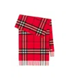 Burberry Vintage Check Cashmere Scarf In Scarlet