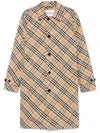 Burberry Men Embroidered Polyester Trench Coat In Nude