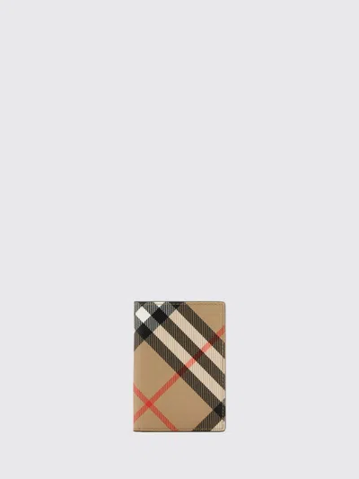 Burberry Vintage Check Coated Cotton Bifold Card Holder In Neutral