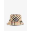 Burberry Checkered Pattern Fisherman Hat In Sand Ip Check