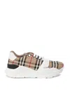 Burberry Vintage Check-pattern Touch-strap Sneakers In Beis Oscuro