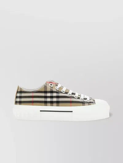 BURBERRY VINTAGE CHECK COTTON CANVAS SNEAKERS