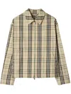 Burberry Checked Cotton-flannel Harrington Jacket In Neutrals