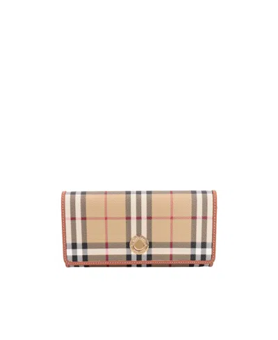 BURBERRY BURBERRY CHECK PRINTED FOLDED WALLET