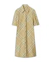 Burberry Signature Check Button-front Shirtdress In Nude