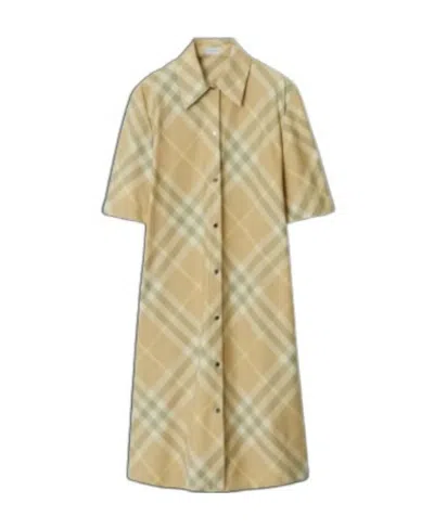BURBERRY BURBERRY VINTAGE-CHECK SHORT-SLEEVED SHIRT DRESS