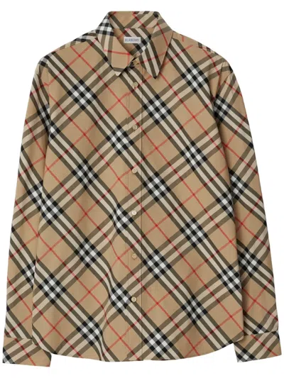 Burberry Shirts In Beige