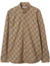 Burberry Classic Check Wool Flannel Shirt For Men In Multi