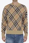 Burberry Ered Wool And Mohair Pullover Sweater In Beige