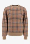Burberry Check Pattern Sweatshirt With Embroidered Logo