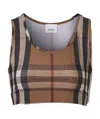Burberry Vintage Check Crop Top In Nude