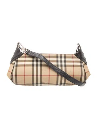 Pre-owned Burberry Vintage Check Crossbody Bag In Neutral