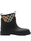 Burberry Marsh Stamp Rubber Ankle Boots In Black