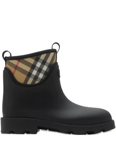 BURBERRY VINTAGE CHECK-DETAILED RAIN BOOTS