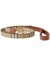 Burberry Check Dog Leash In Nude