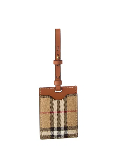 Burberry Vintage Check E-canvas & Leather Luggage Tag
