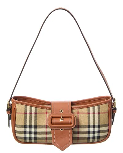 Burberry Vintage Check E-canvas & Leather Shoulder Bag