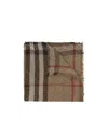 Burberry Vintage Check Fine-knit Scarf In Brown