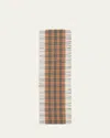 Burberry Vintage Check Fringe Cashmere Scarf In Archive Beige