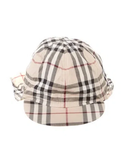 Pre-owned Burberry Vintage Check Hat In Neutral