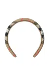 Burberry Kids Beige Check Nylon Headband In Multi