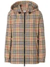 BURBERRY VINTAGE CHECK HOODED JACKET IN TAN FOR WOMEN