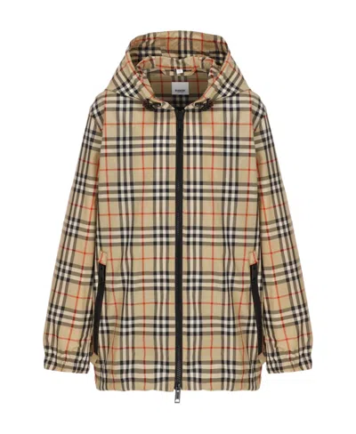 BURBERRY VINTAGE CHECK HOODED JACKET