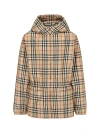 BURBERRY VINTAGE CHECK HOODED ZIPPED JACKET