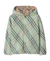 Burberry Childrens Reversible Check Cotton Blend Jacket In Multi