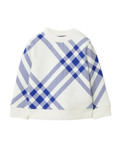 Burberry Vintage Check Jersey Sweatshirt In White