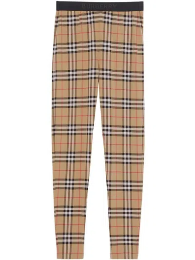 Burberry Vintage Check Leggings In Archive Beige Ip Chk