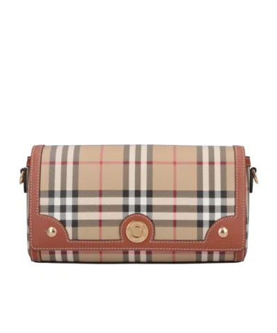 BURBERRY BURBERRY CHECKED FOLDOVER-TOP SHOULDER BAG