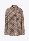 Burberry Embroidered Polyester Blend Shirt In Beige