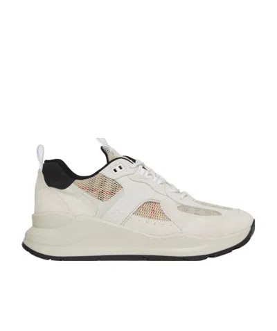 Burberry Vintage Check Low-top Sneakers In White