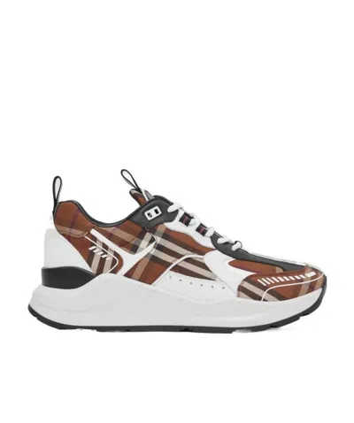 Burberry Vintage Check Low-top Sneakers In White