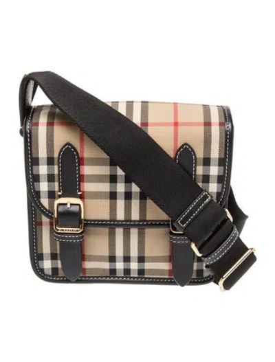 Pre-owned Burberry Vintage Check Messenger Bag In Brown
