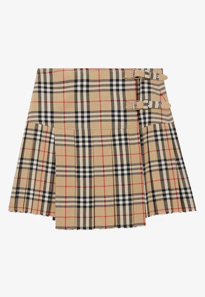 Burberry Vintage Check Mini Skirt In Multi